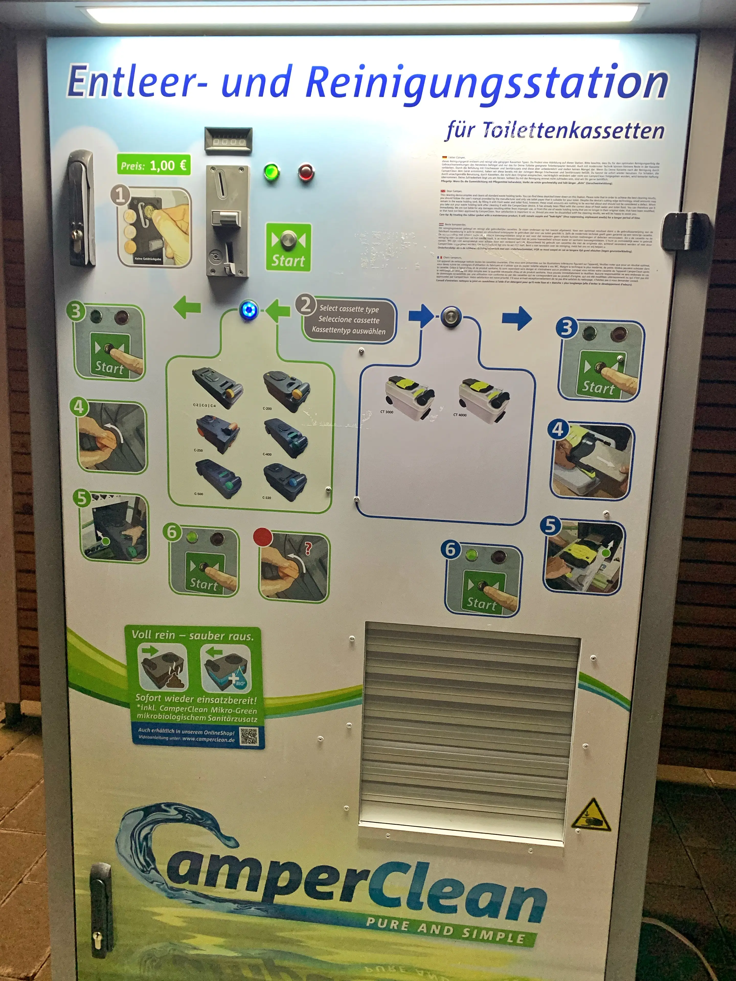 Der Campingplatz Wirthshof besitzt einen Camper Clean.