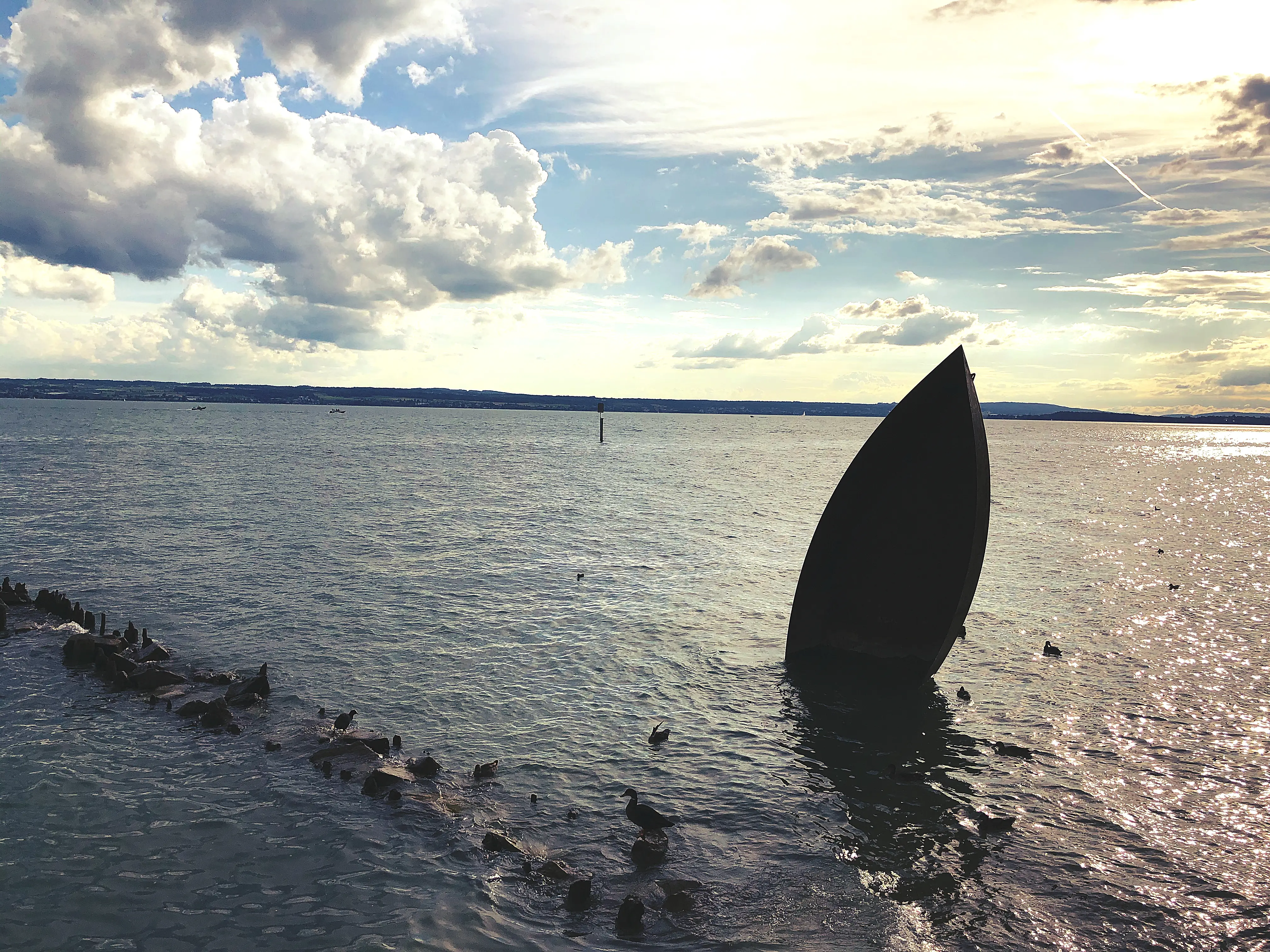 Der gesamte Rückweg führt die Localsbodensee direkt am Ufer des Bodensees entlang.