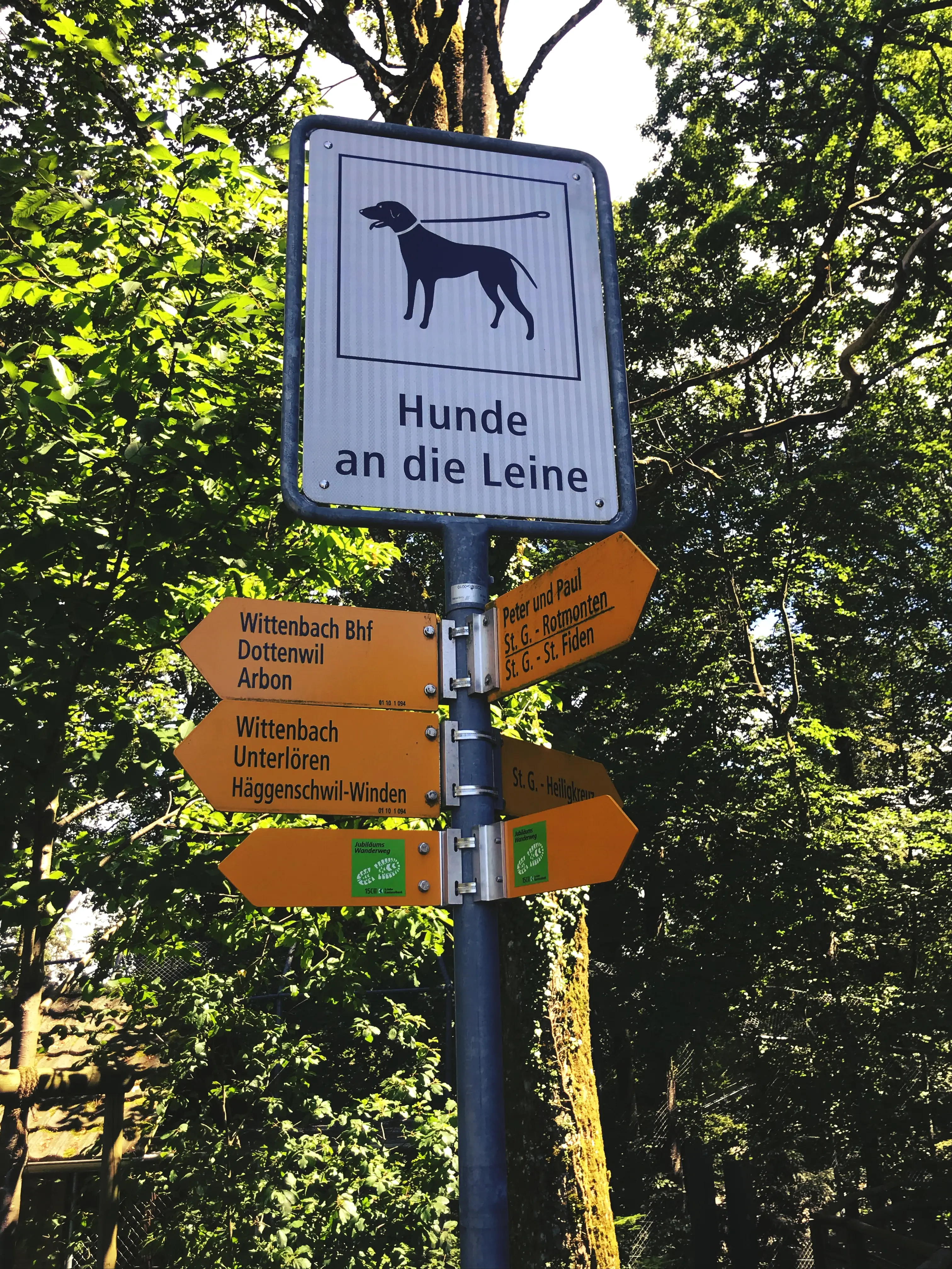 Hunde müssen im Tierpark Peter und Paul an der Leine geführt werden.