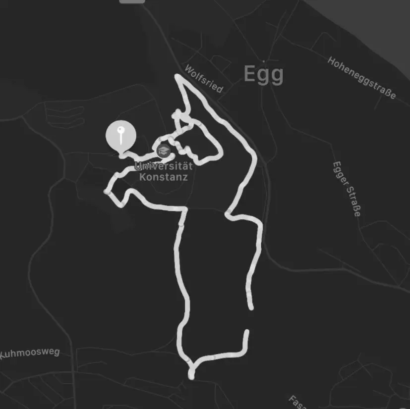 Die Route der Localsbodensee über den Unicampus mit seinen Kunstwerken.