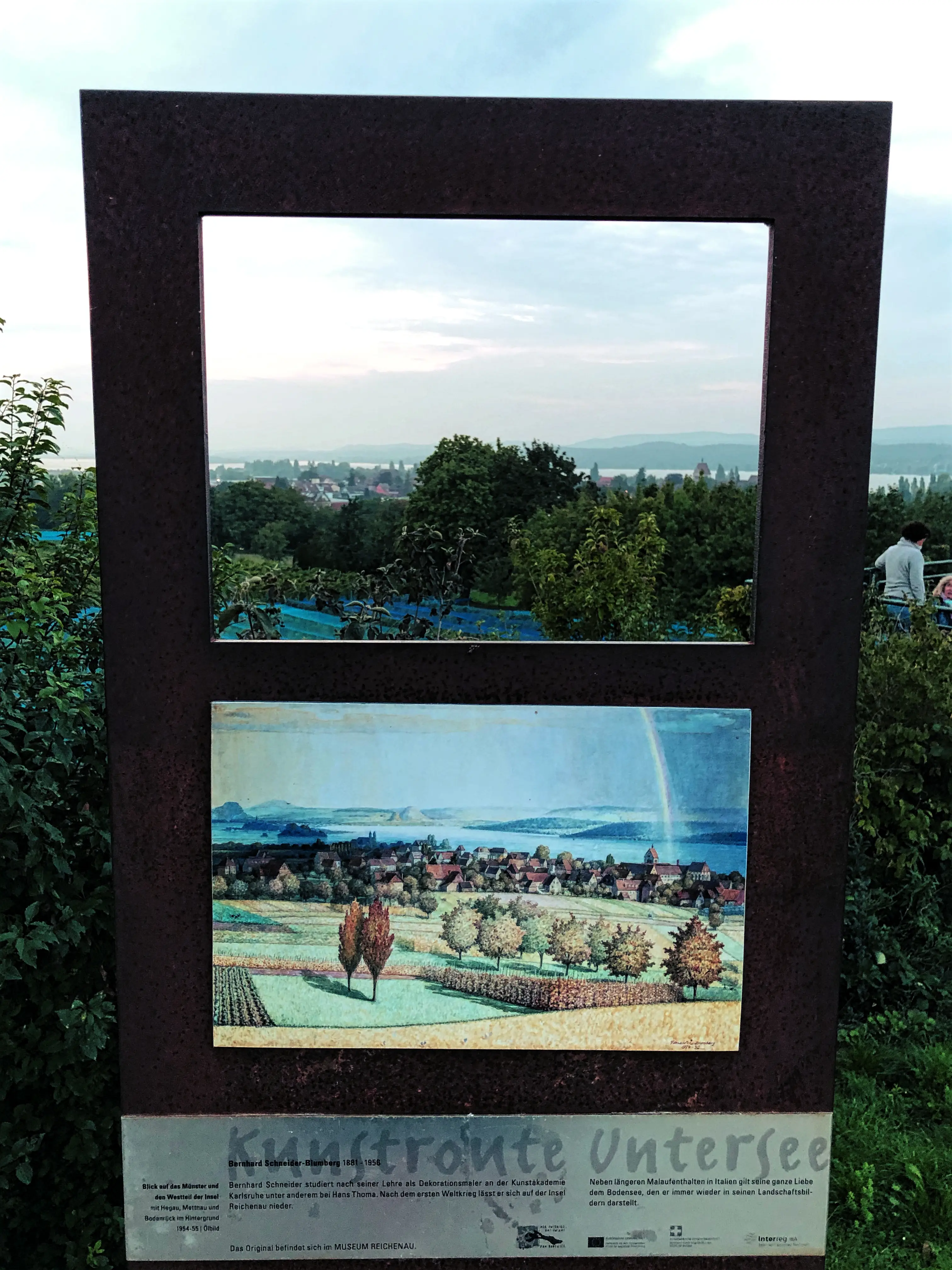 Die Kunstroute Untersee hat auch auf der Insel Reichenau einen Aussichtspunkt.