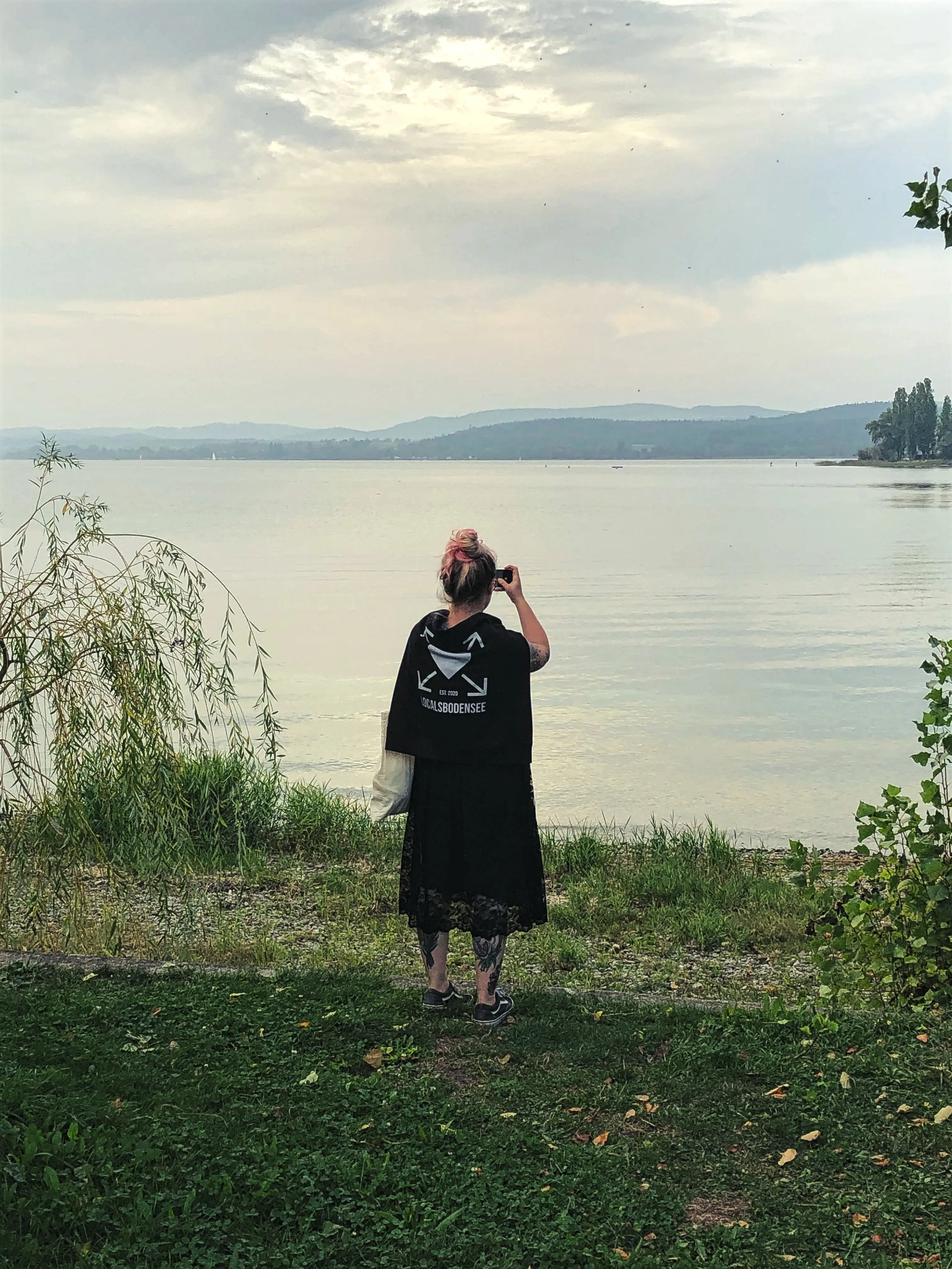 Die Localsbodensee bei der Arbeit auf der Reichenau für den Blogeintrag.