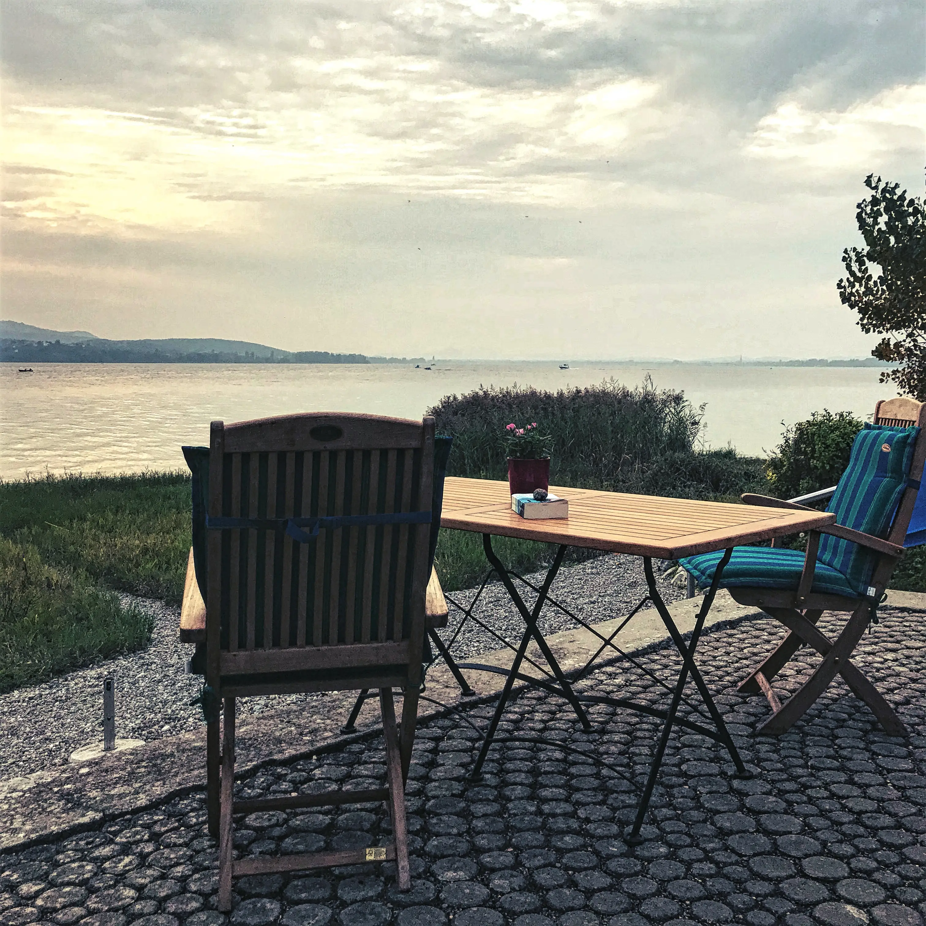 Viele kleine Privatgrundstücke auf der Reichenau liegen direkt am Bodensee.